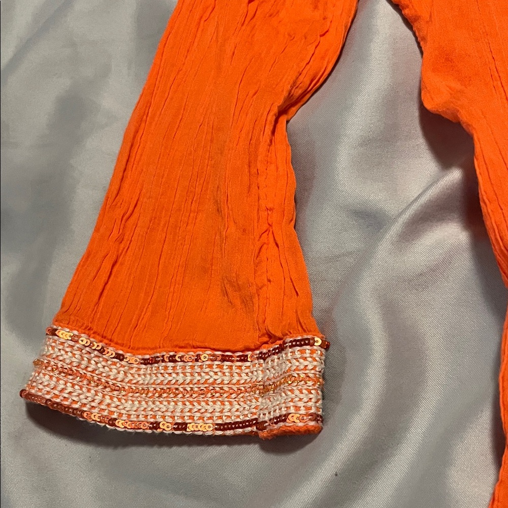 Athleta Vibrant Beautiful Orange Tunic Top Size Small - Picture 4 of 12